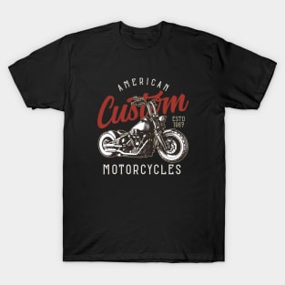 American Custom Bike Chopper Motorcycle Biker T-Shirt